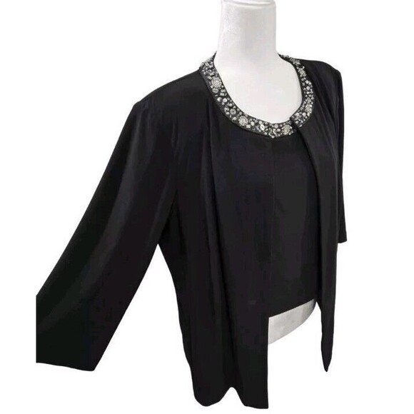 Collections By Lourea 2 Piece Set Open Cardigan And Sleeveless Blouse Size 1X - Picture 4 of 9